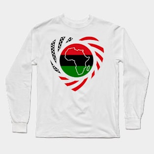 Black Murican Patriot Flag Series (Heart) Long Sleeve T-Shirt